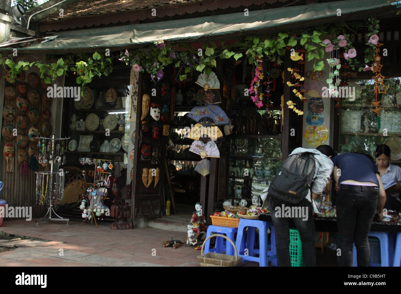 souvenir shop at Hoan Kiem lake, Hanoi. Stock Photo