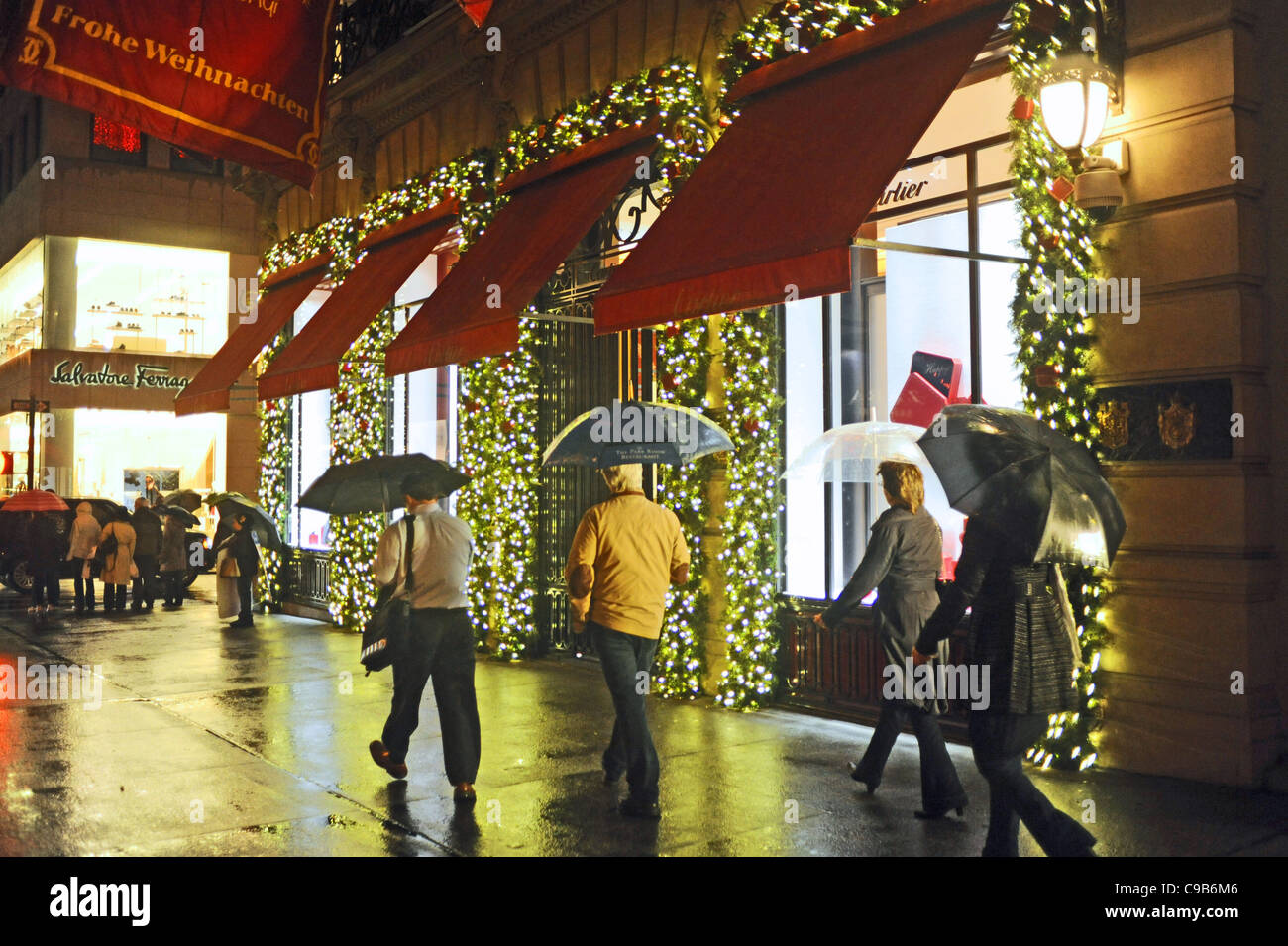 Christmas shopping at Cartier store 5th Avenue Midtown Manhattan New