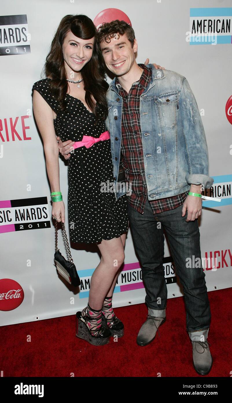 ?Amy Heidemann, Nick Noonan of Karmin at arrivals for The 2011 AMA Charity Bowl Pre-Party for the American Red Cross, Lucky Strike at L.A. Live, Los Angeles, CA November 19, 2011. Photo By: James Atoa/Everett Collection Stock Photo