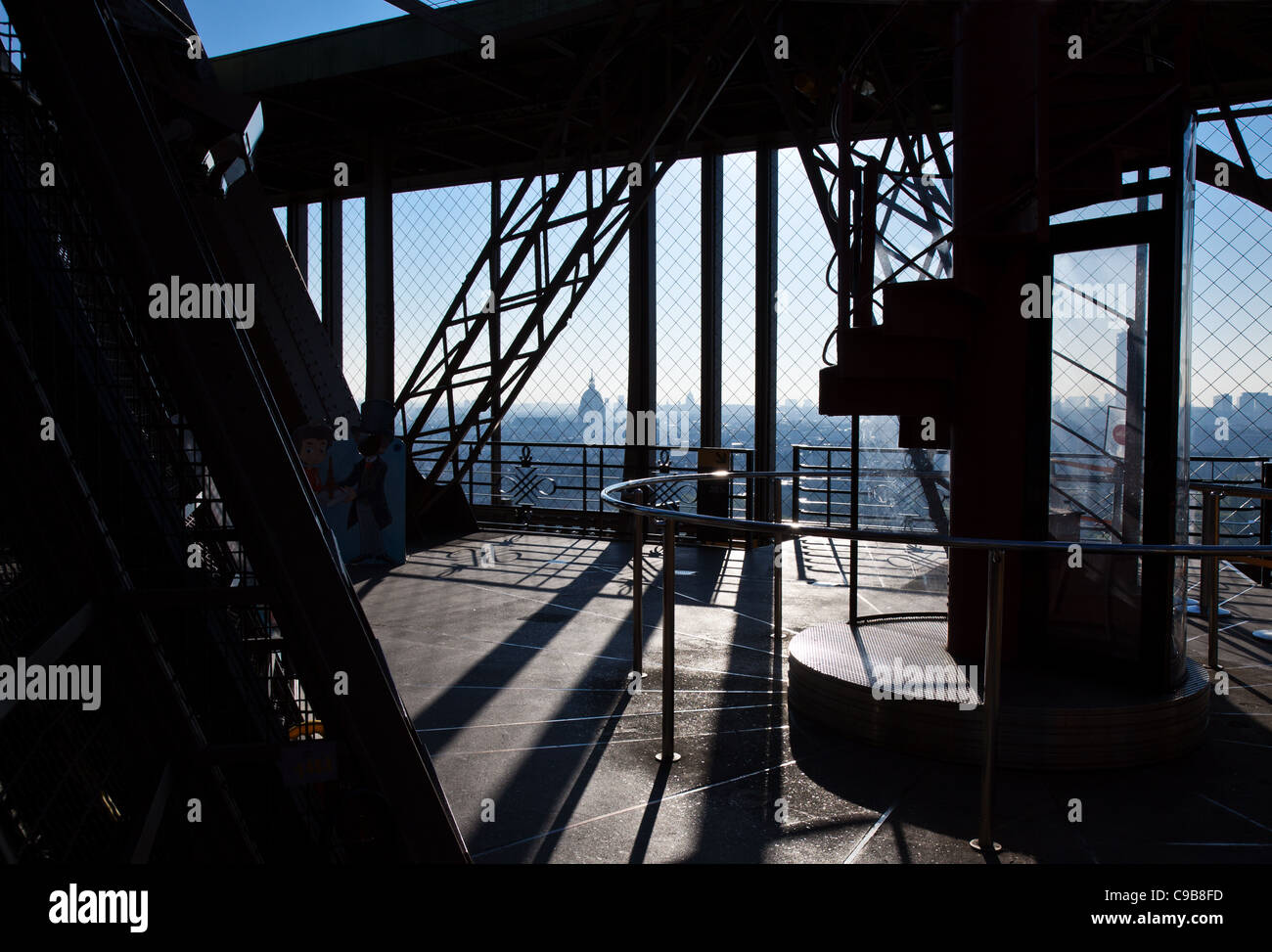 Paris, the inside of the Eiffel tower Stock Photo Alamy