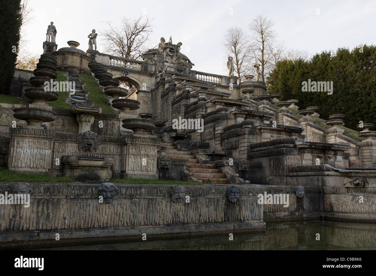 France Paris Parc de Saint-Cloud Waterfall Fountain Old Photo Neurdein