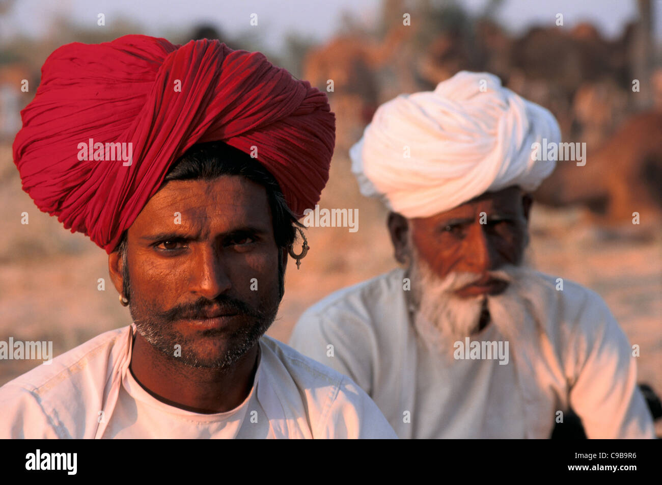 Shepherds belonging to the Rebari caste ( India) Stock Photo