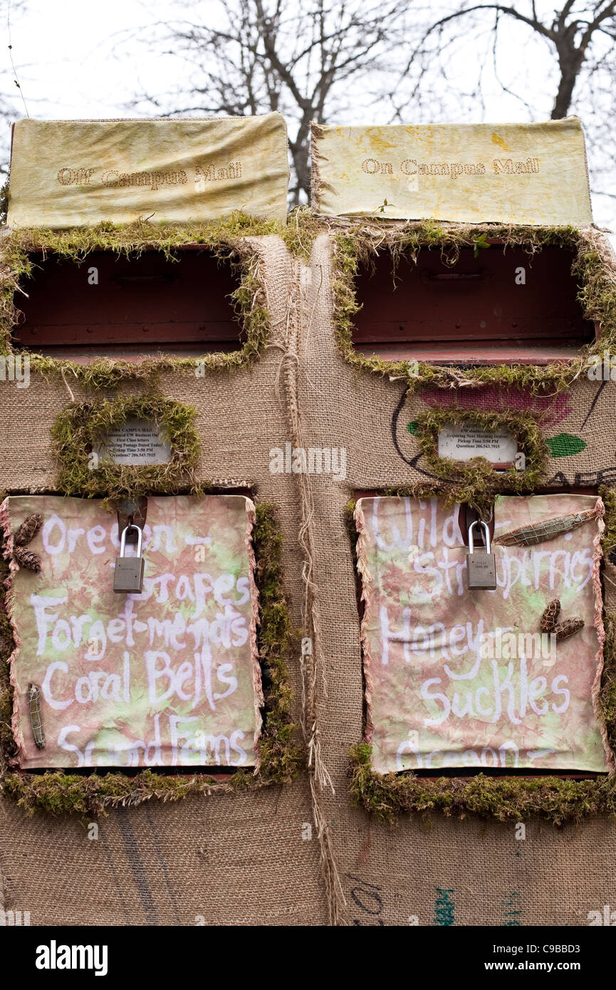 Environmental friendly mailbox on the University of Washington Campus