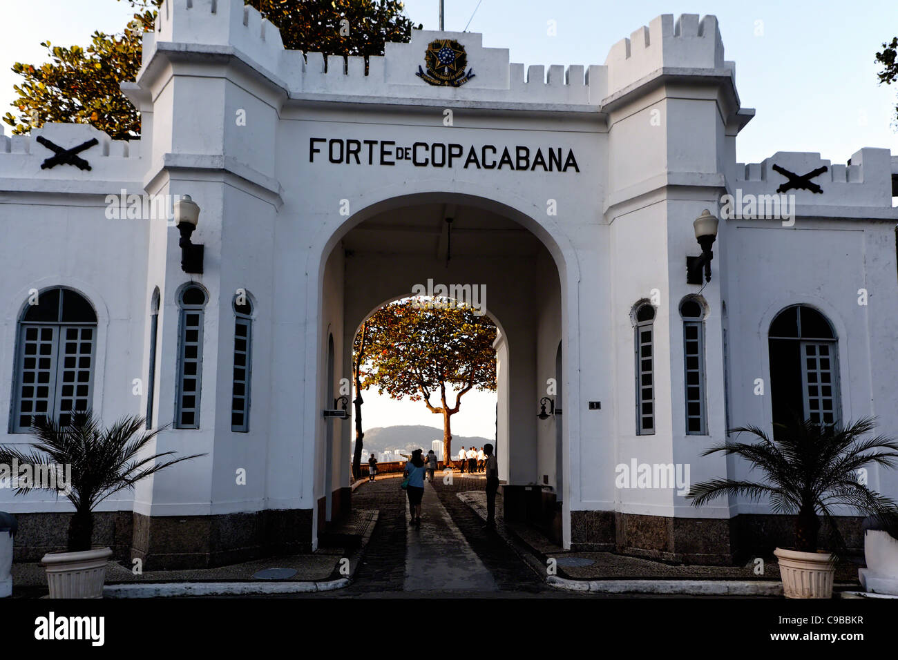 Entrance Gate of the Copacabana Fort, Rio de Janeiro, Brazil Stock Photo