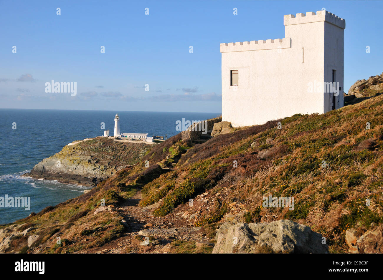 South Stack & Ellins Tower Holyhead Anglesey North Wales Uk Stock Photo