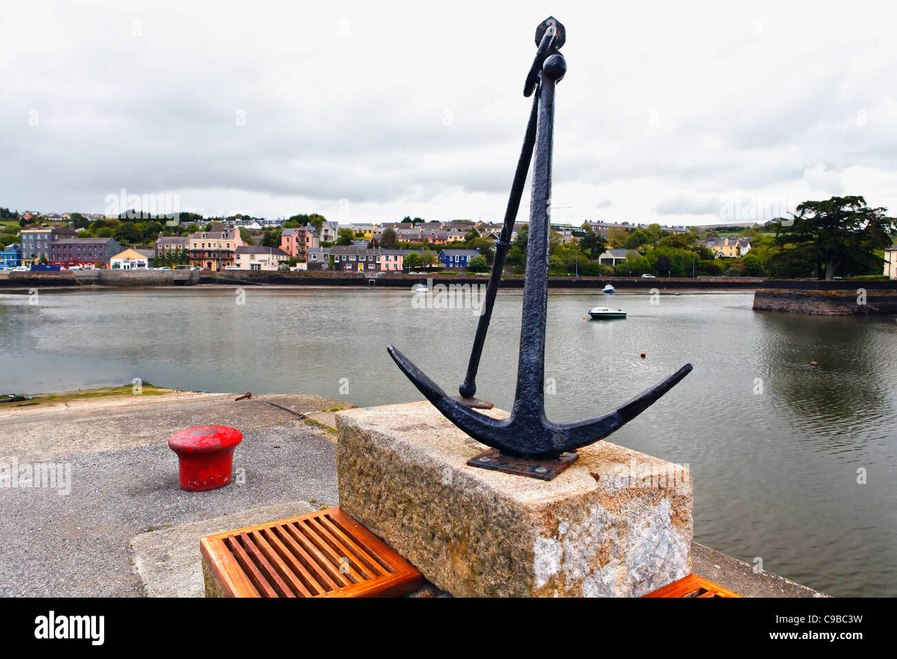 Anchor displayed in Kinsale Harbor, County Cork, Republic of Ireland