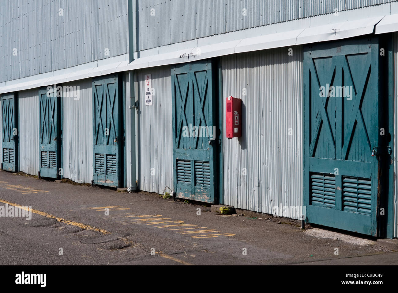 Rows of storage units at Fishermen's Terminal Seattle Washington State USA Stock Photo Alamy