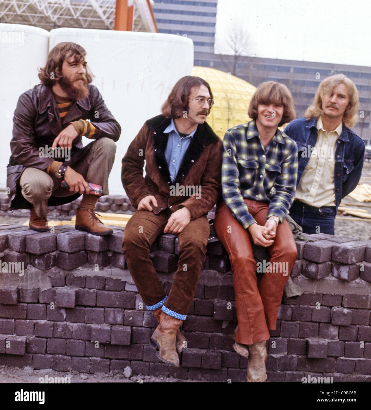 CREEDENCE CLEARWATER REVIVAL  US group in 1968 From l: Doug Clifford, Stu Cook, John Fogerty, Tom Fogerty Stock Photo