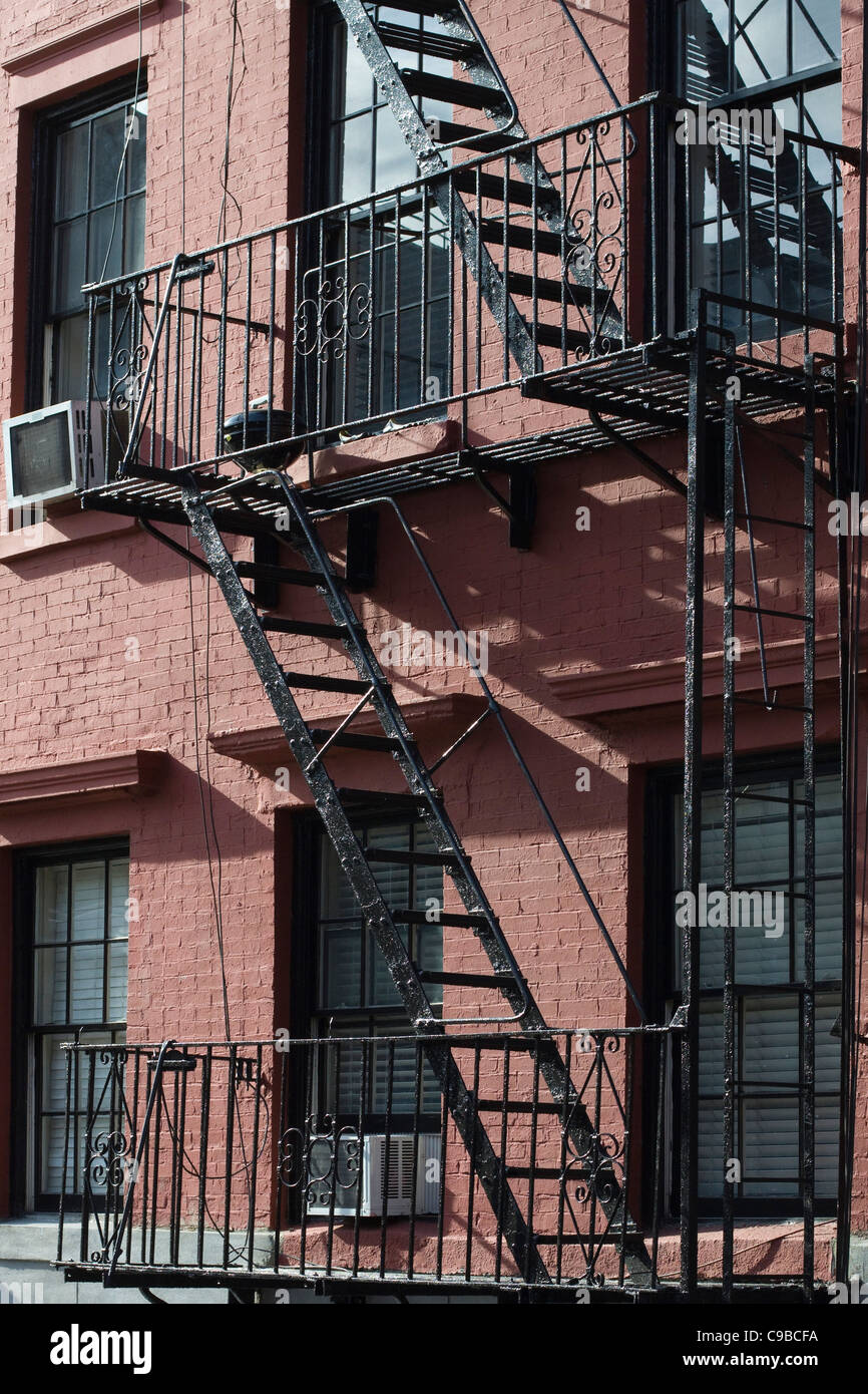 The Fire Escape Stairs on the outside of the skyscraper Homes in China