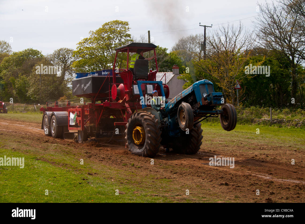 Tractor pulling competition at henblas anglesey north wales uk Stock Photo
