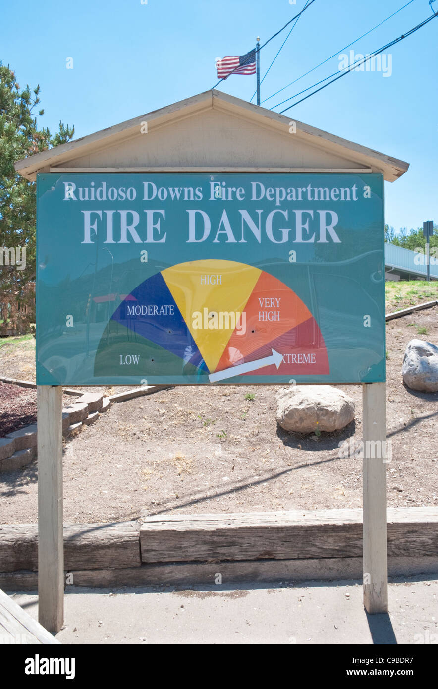 Fire Danger signs like these were posted all over the southwest in the summer of 2011. Stock Photo