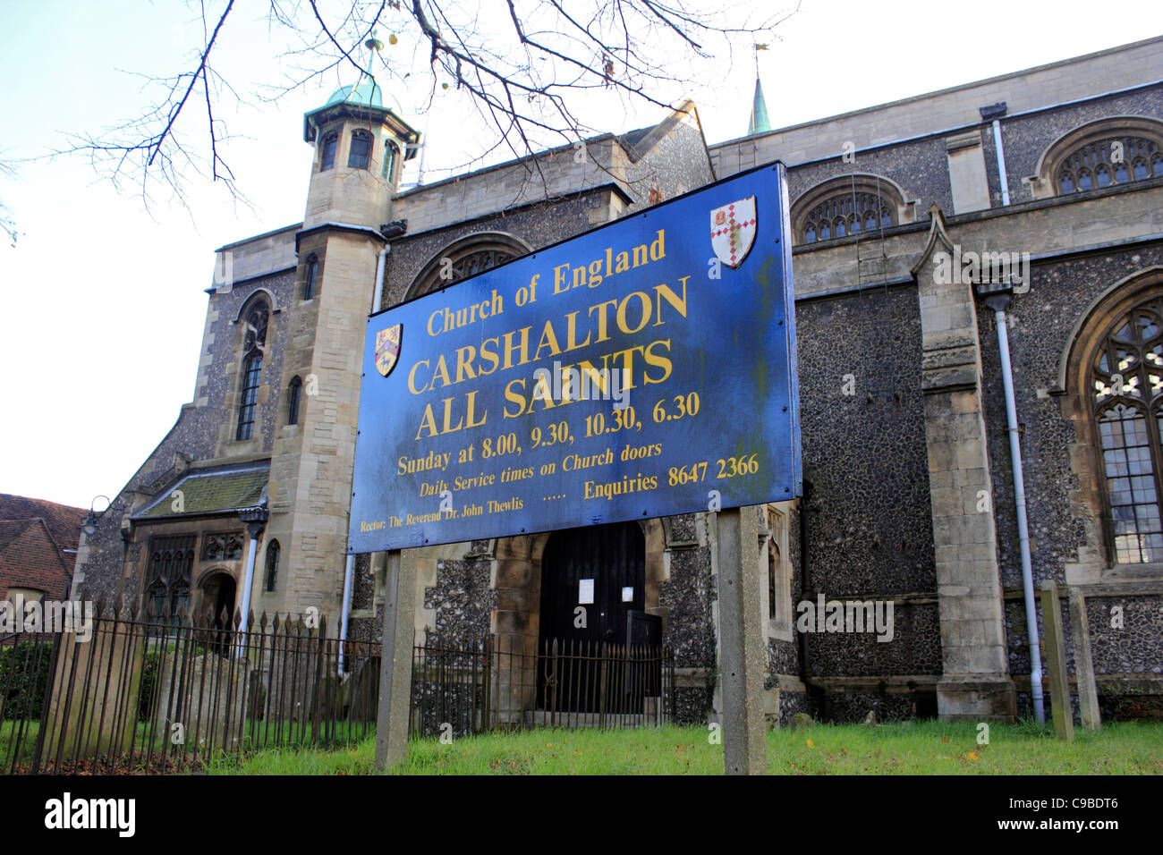 All Saints Church Carshalton, Sutton South London England UK Stock Photo