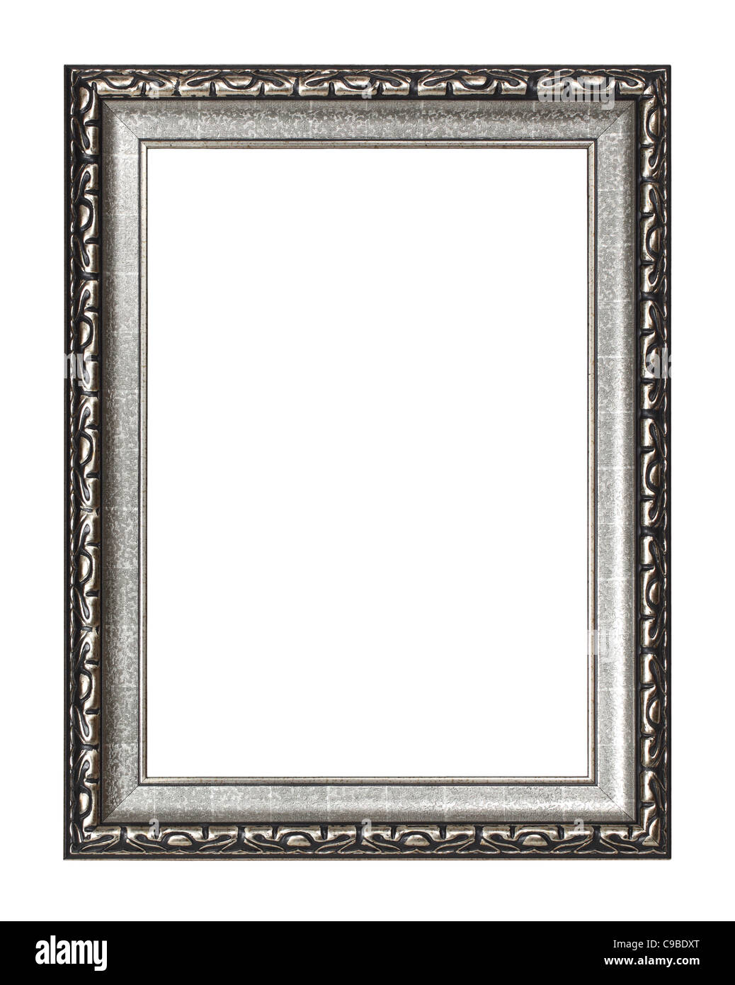 Silver picture frame Stock Photo Alamy