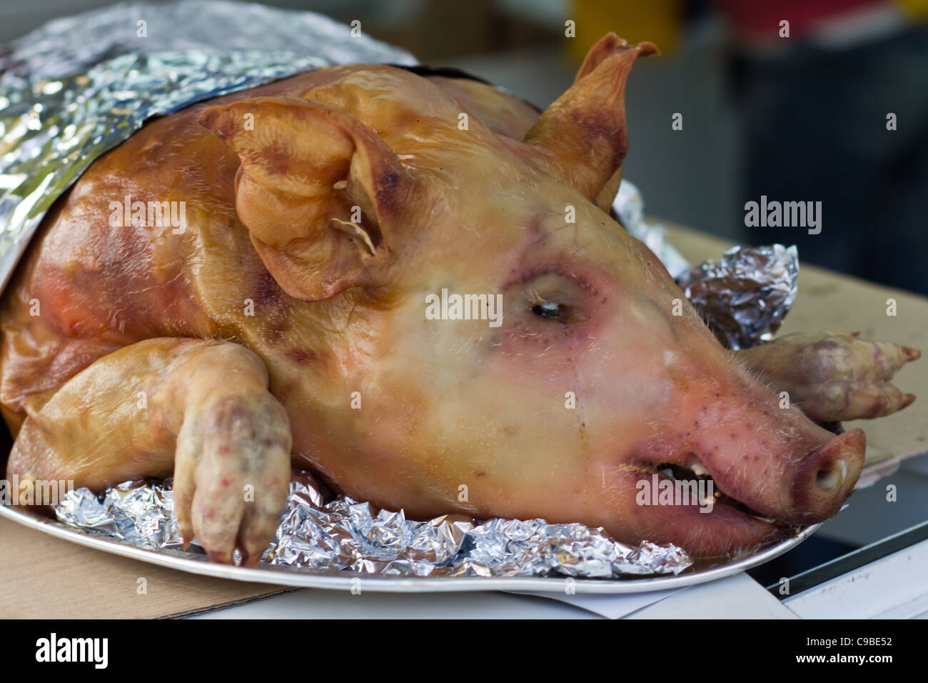 Cooked roasted pig remains hires stock photography and images Alamy