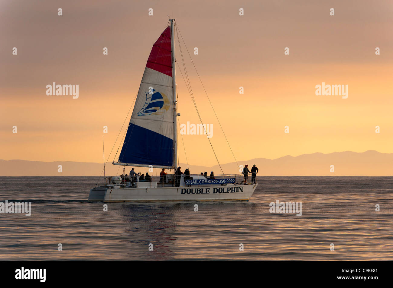 Sunset cruise, Santa Barbara, California Stock Photo