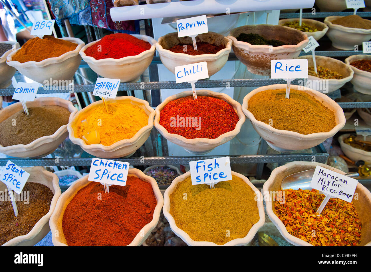 Spices and herbs for sale. Old city, Jerusalem Israel Stock Photo Alamy