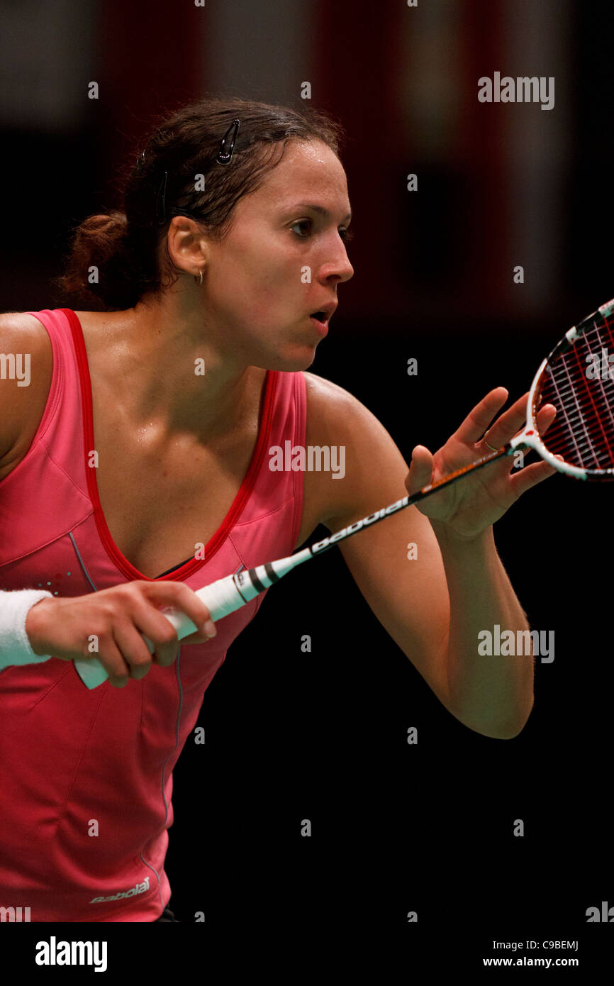 Badminton player Elizabeth Cann from England Stock Photo