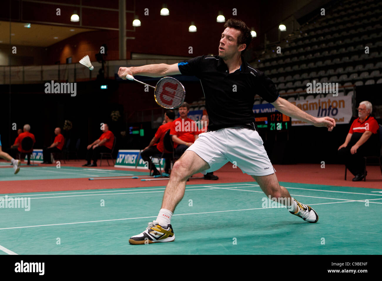 Badminton player Carl Baxter from England Stock Photo