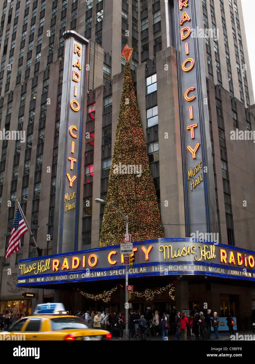 Radio City Music Hall,  Holiday Season, NYC Stock Photo
