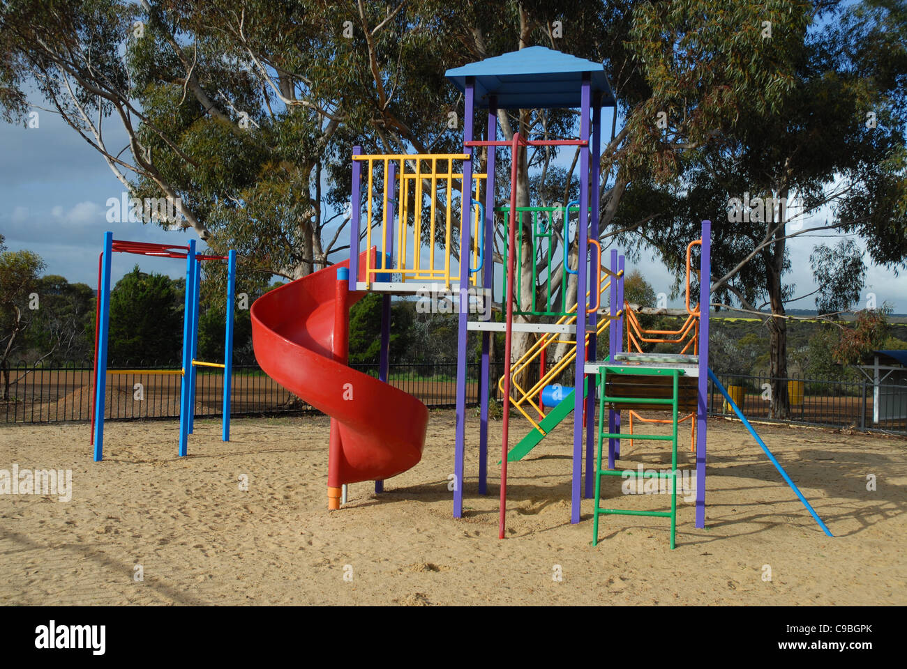 empty playground, Munglinup, Western Australia, Australia Stock Photo