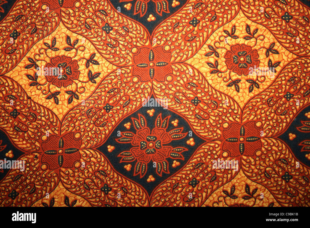 Traditional Batik Work From Indonesia Stock Photo