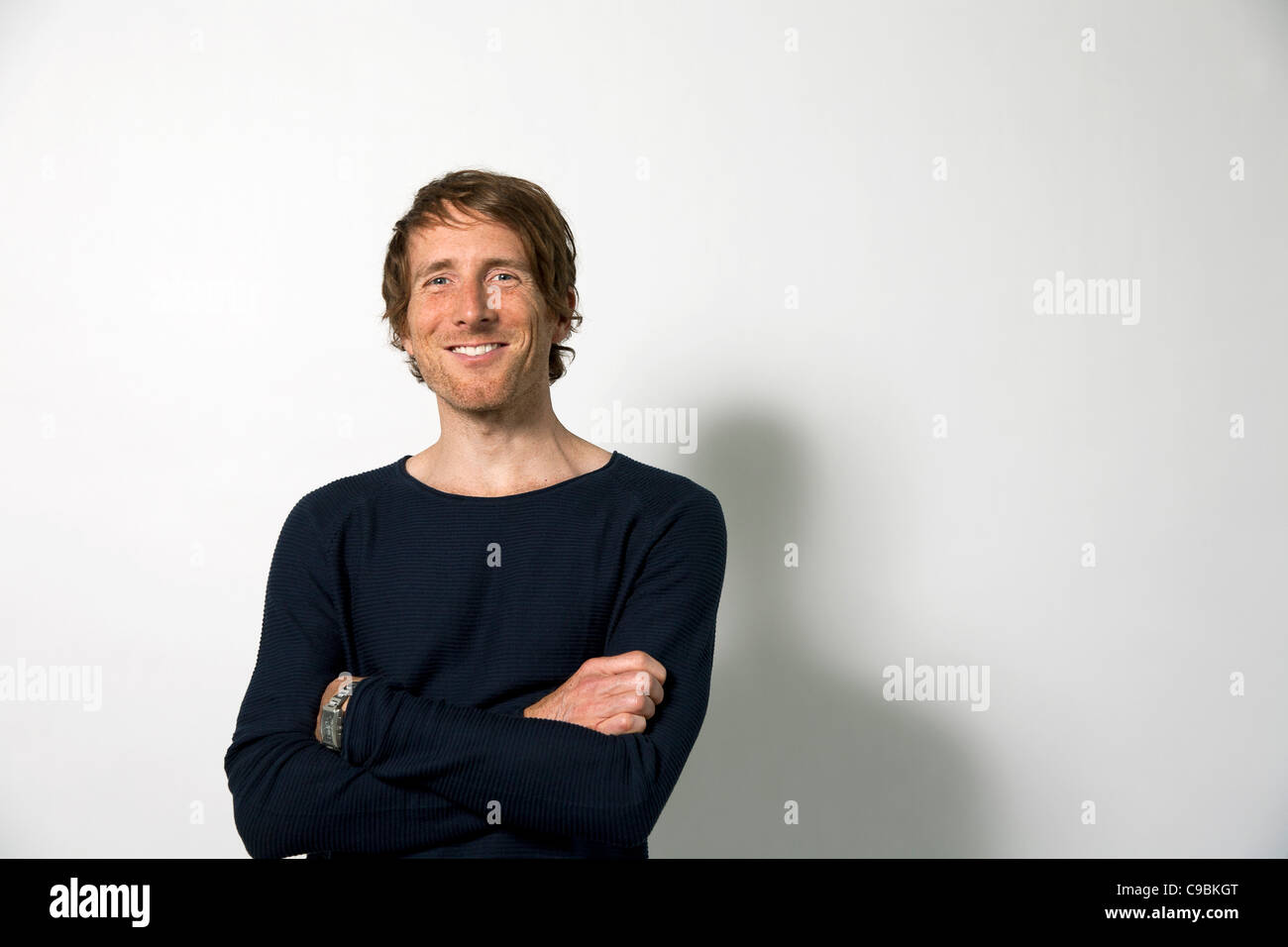Man against white background, portrait Stock Photo - Alamy