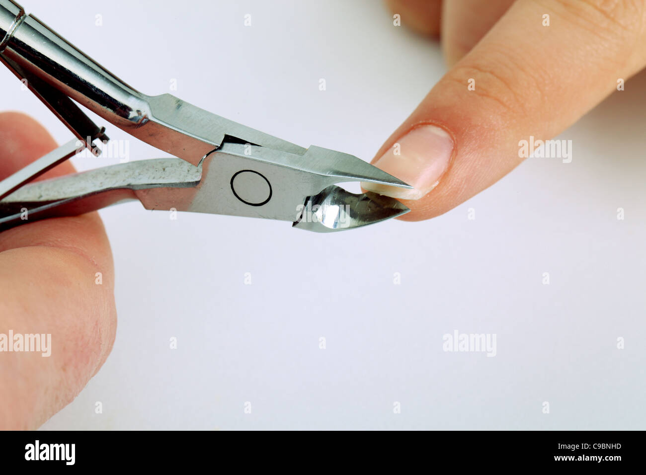 work in nail salons, nail clippers handle Stock Photo