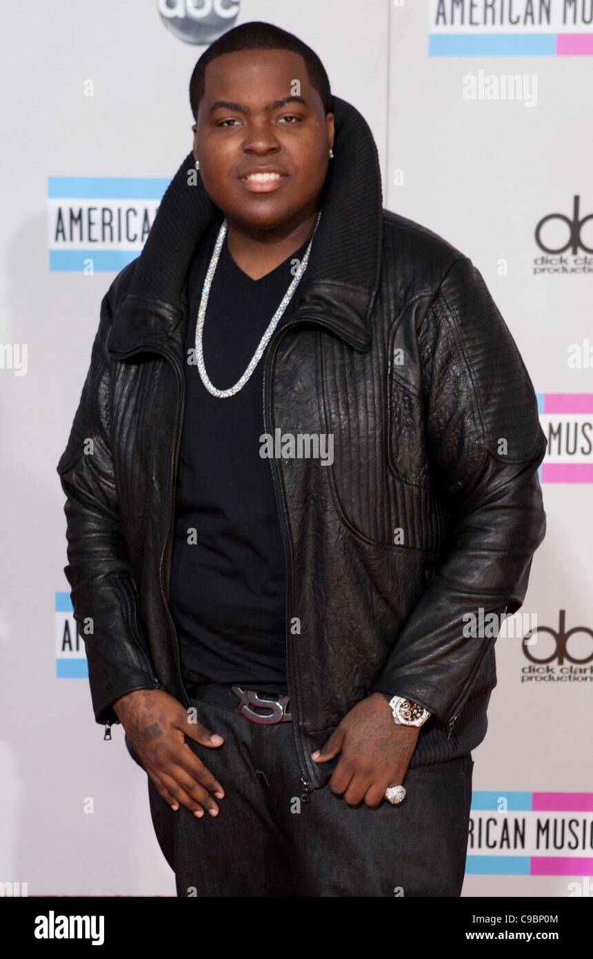 Sean Kingston at arrivals for The 38th Annual American Music Awards - ARRIVALS, Nokia Theatre at L.A. LIVE, Los Angeles, CA November 20, 2011. Photo By: Emiley Schweich/Everett Collection Stock Photo