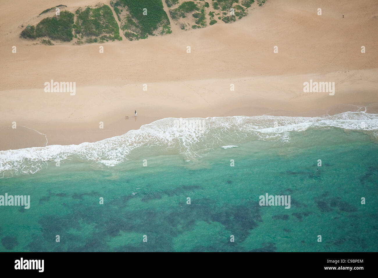 Aerial view of Sea view Beach, Port Elizabeth, Eastern Cape Province, South Africa Stock Photo