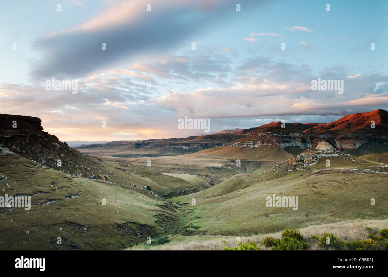 View of Maluti Mountains, Golden Gate Highlands National Park, Free State Province, South Africa Stock Photo