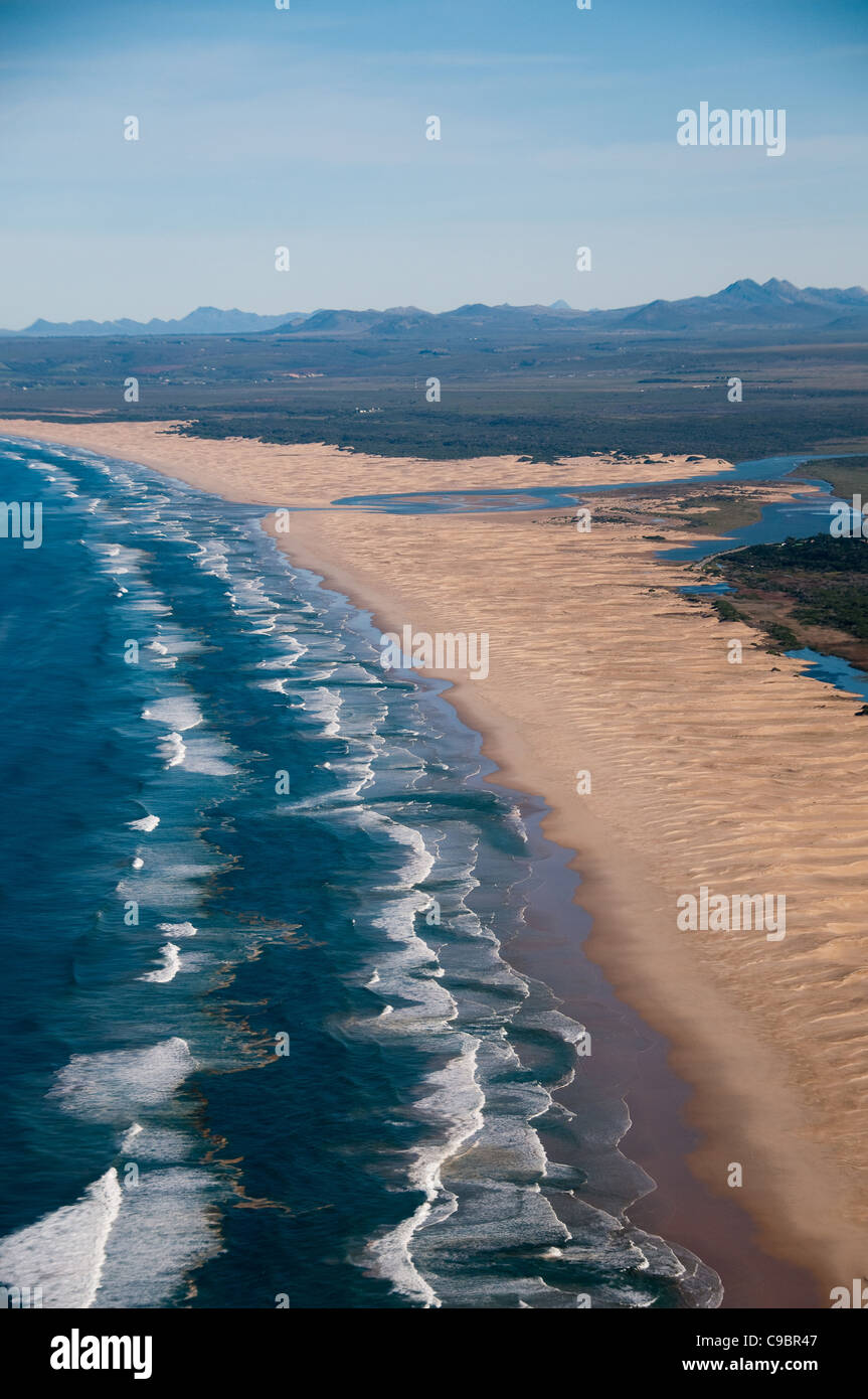 Aerial view of a beautiful coastline Stock Photo
