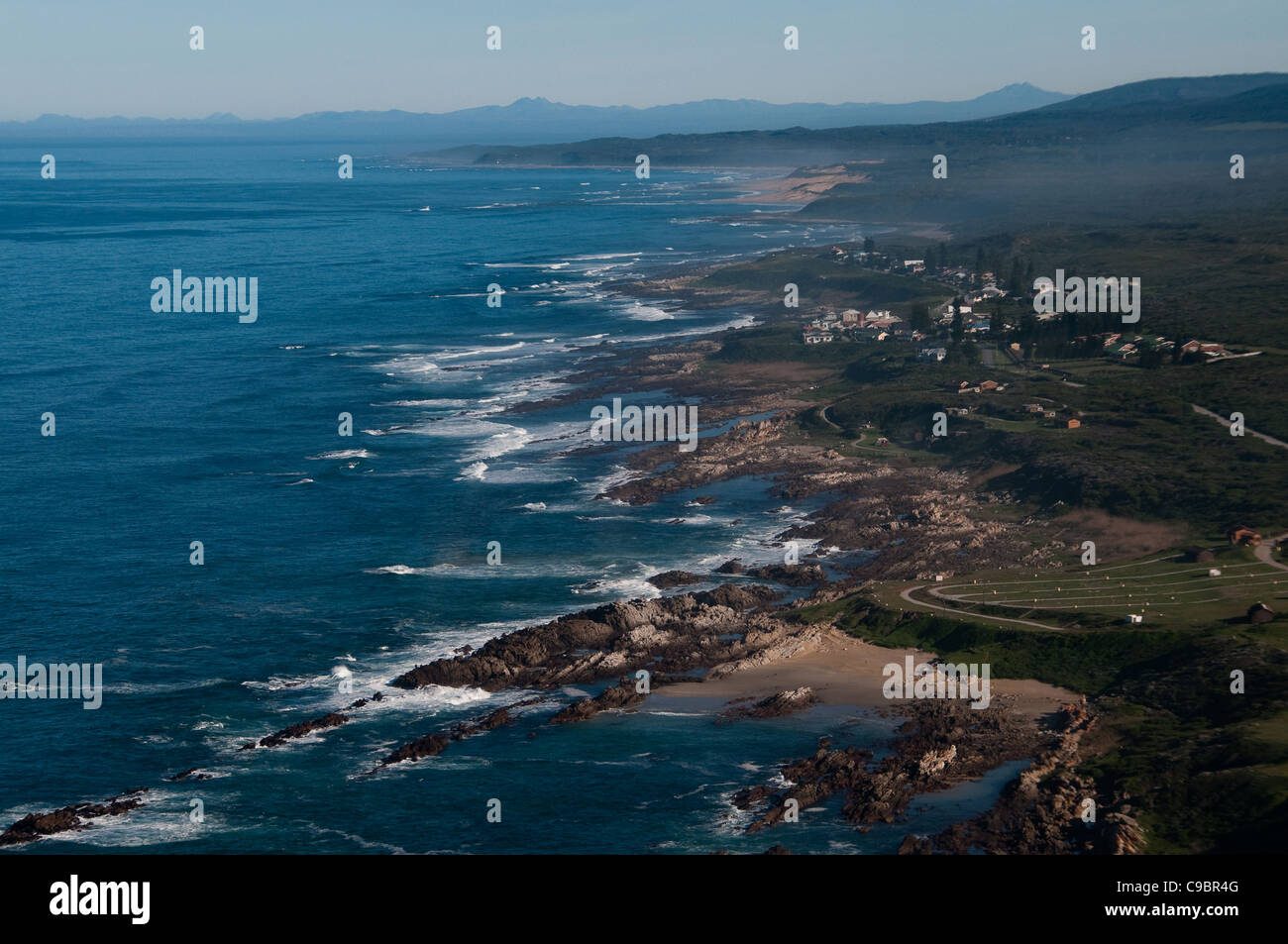 Aerial view of a beautiful coastline Stock Photo