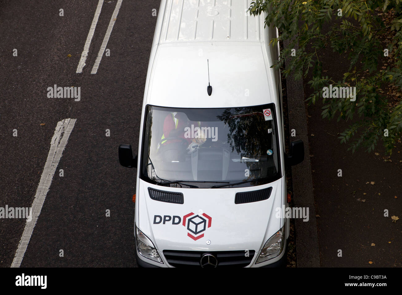 DPD courier parcel delivery van Stock Photo