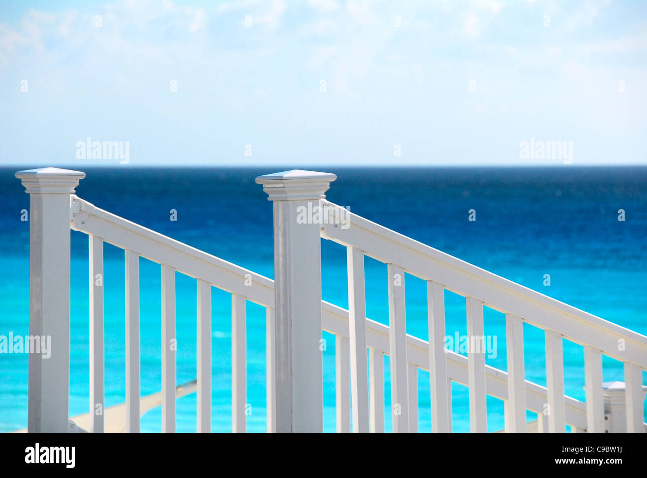 staircase and sea Stock Photo