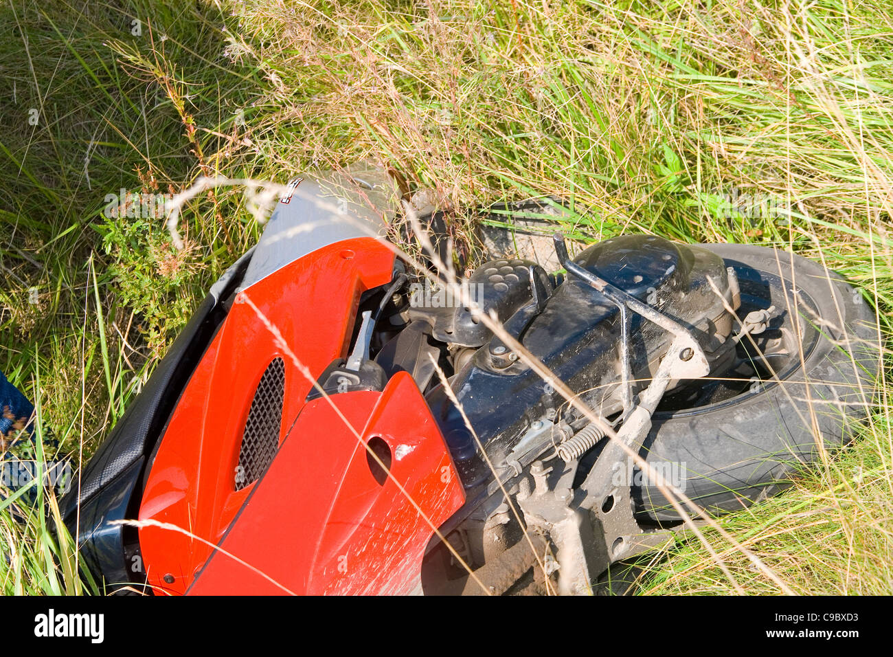Scooter crash Stock Photo Alamy
