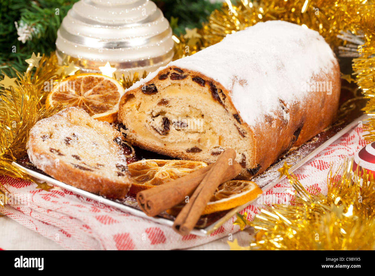 Typical Christmas cake from northern Europe Stock Photo Alamy