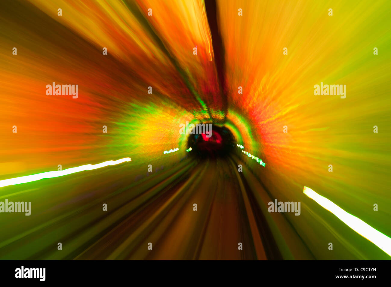 Bund sightseeing tunnel, Shanghai, Peoples Republic of China, PRC, Asia Stock Photo