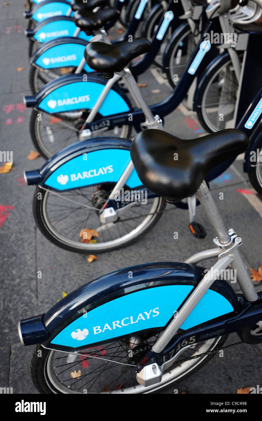 Barclays Pedal Cycles at a stand at Tooley Street, South East London, England, United Kingdom Stock Photo