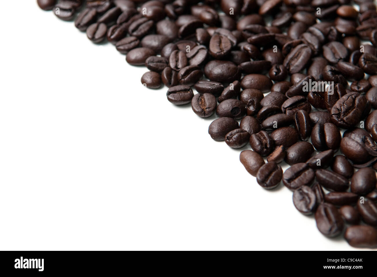 coffee beans on white background Stock Photo - Alamy