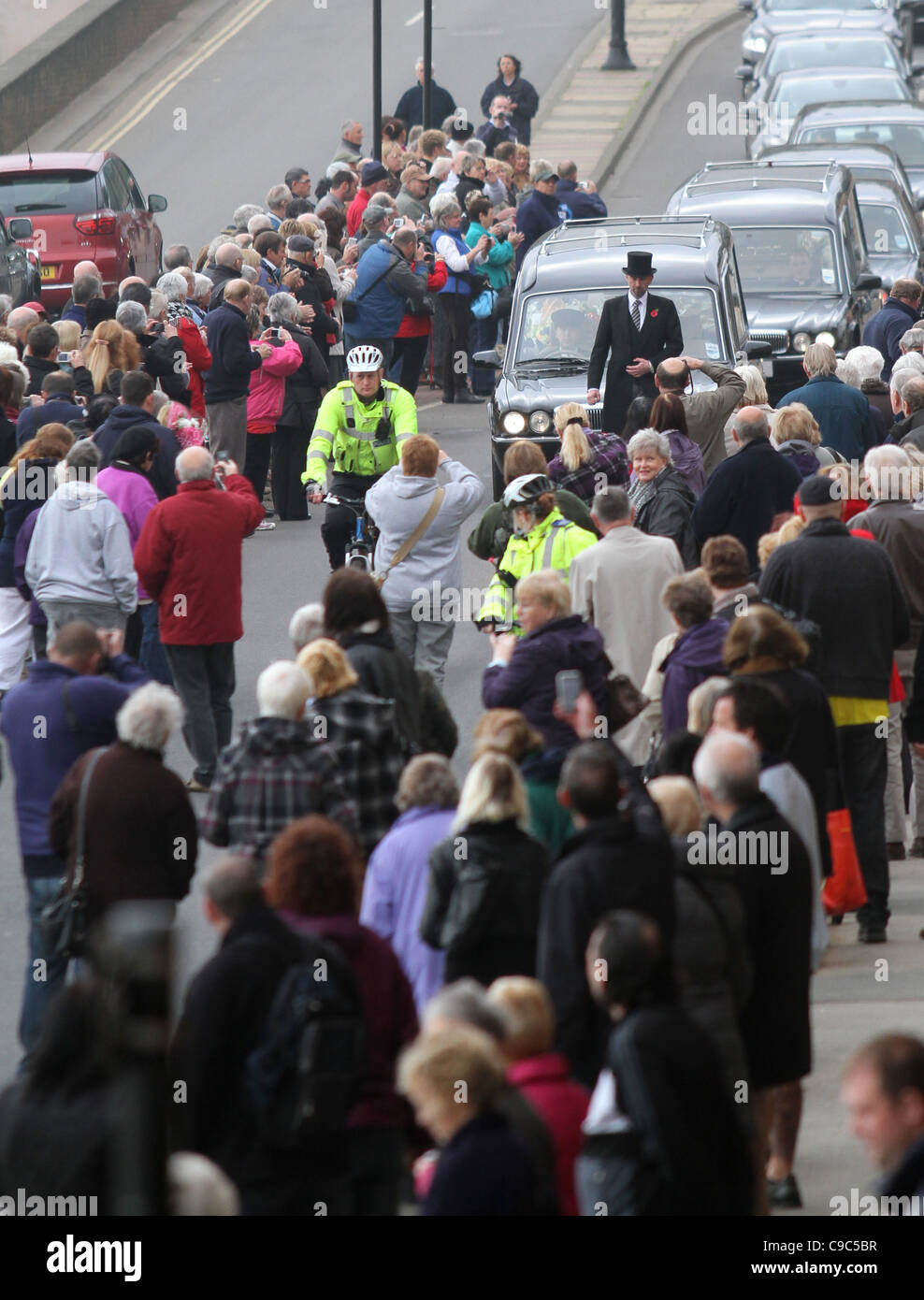 SIR JIMMY SAVILE'S FUNERAL CORTEGE SIR JIMMY SAVILE'S FUNERAL CORTEGE