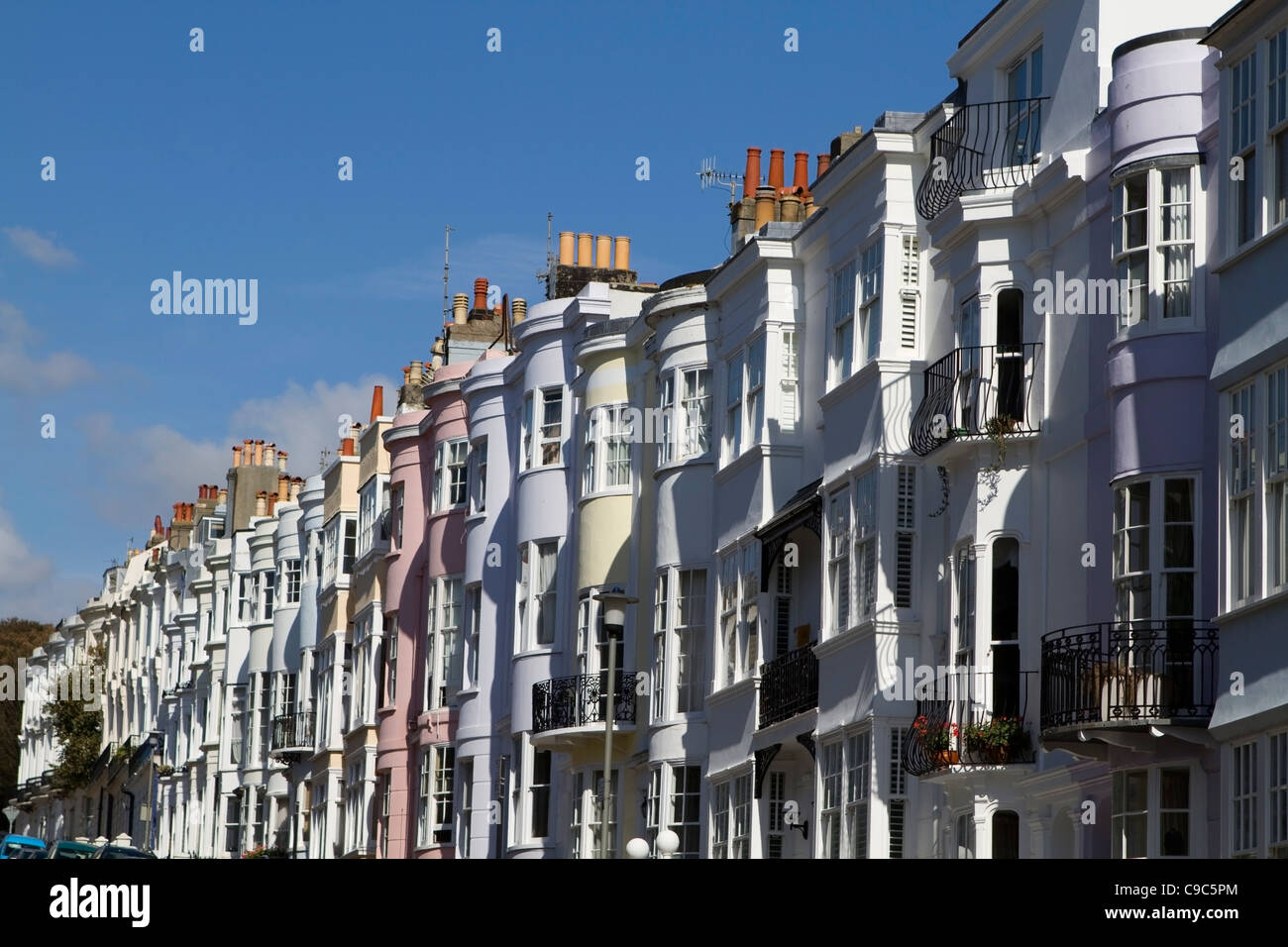 Regency architecture in Brighton, England Stock Photo