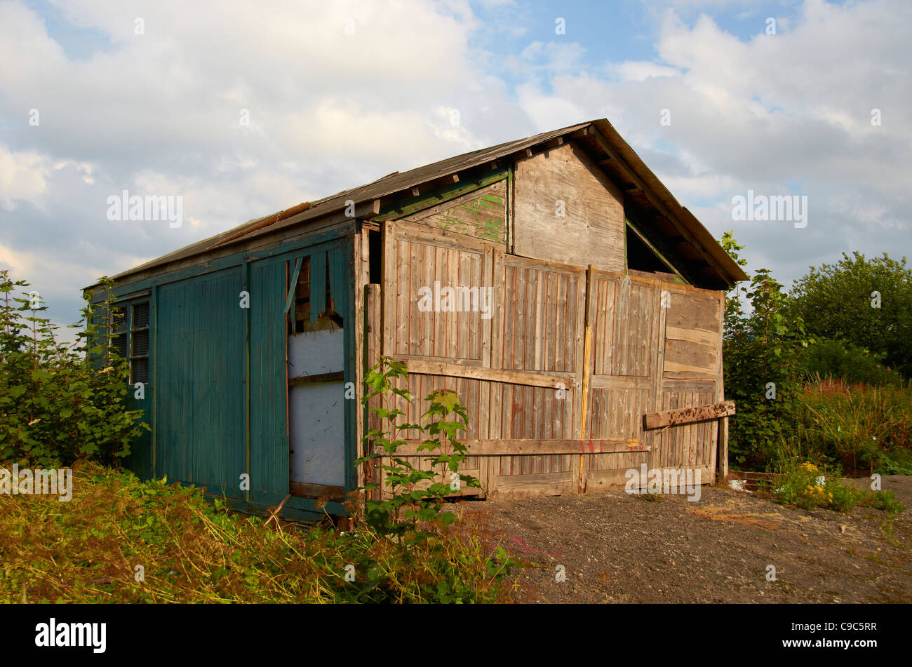 Old Shed Garage On An Allotment Stock Photo 40220651 Alamy