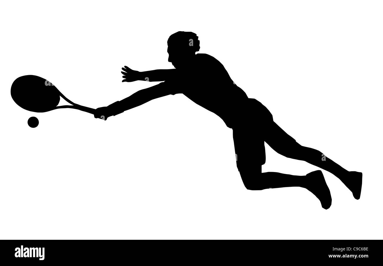 Male tennis player Black and White Stock Photos & Images - Alamy