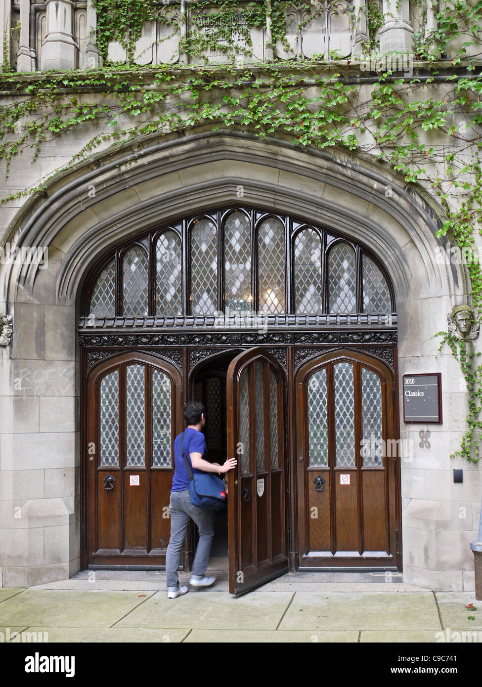 University of Chicago Classics Building Stock Photo