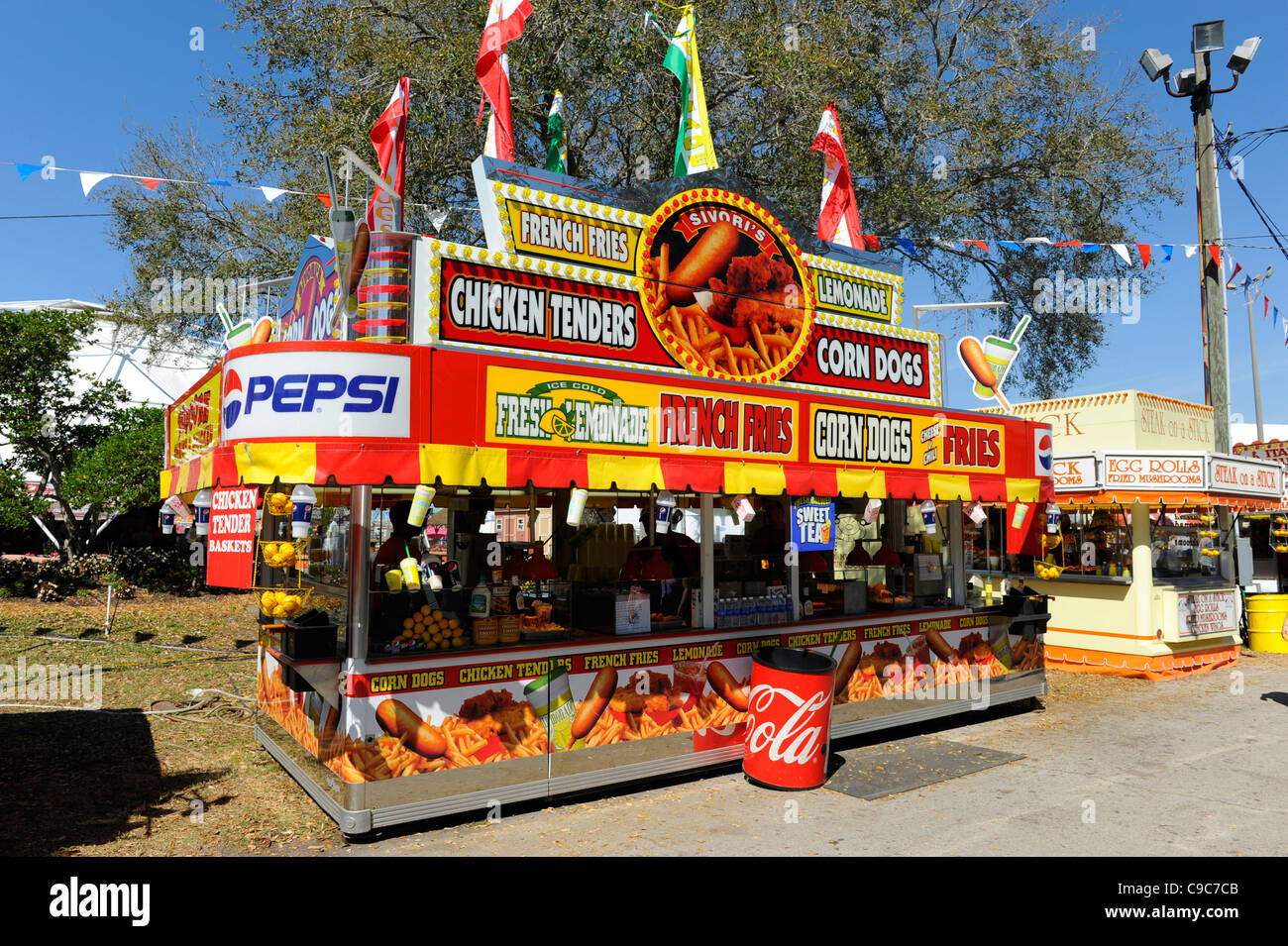 Florida State Fair Tampa Florida food concession Stock Photo