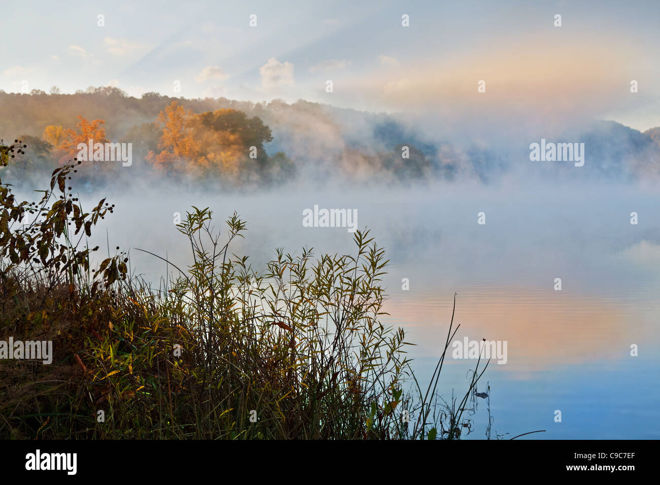 Sunrise at Cove Lake State Park, Caryville, Tennessee Stock Photo