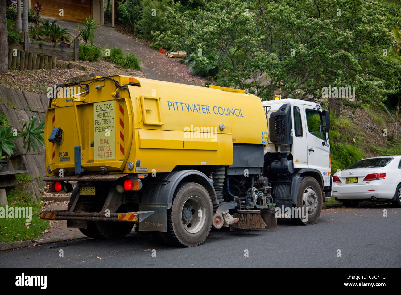 pittwater council operated gutter and street cleaning vehicle Stock