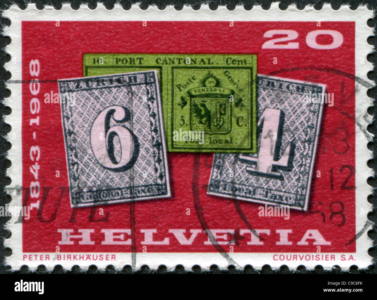 Postage stamp stamps switzerland hires stock photography and images