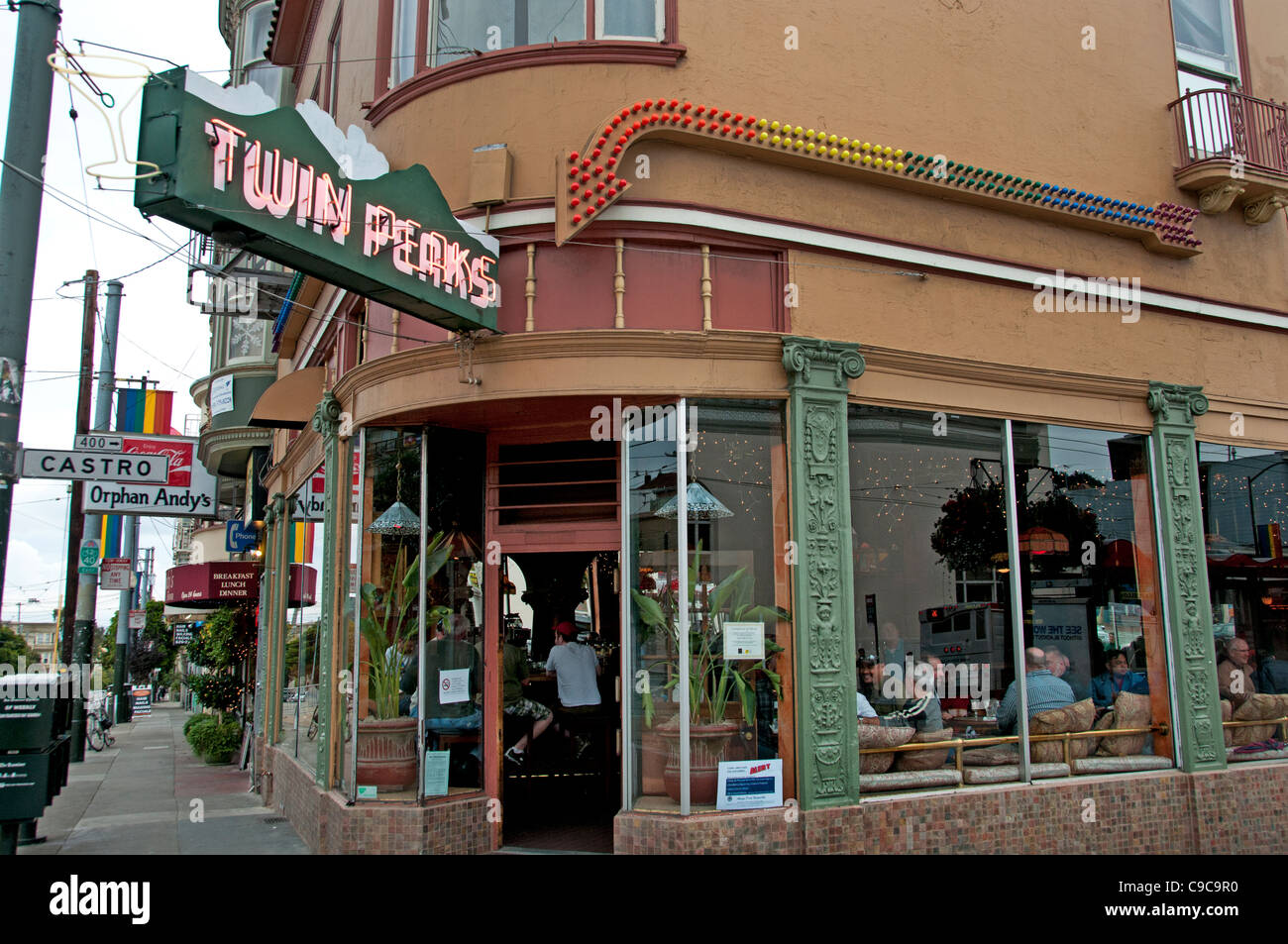 Twin Peaks Castro San Francisco  California United States of America American USA Town City Stock Photo