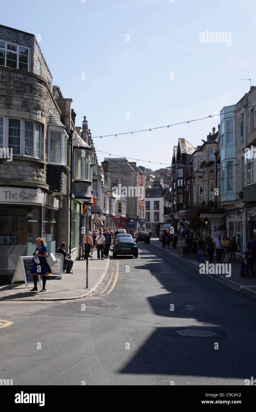 Street in Swanage Dorset Stock Photo
